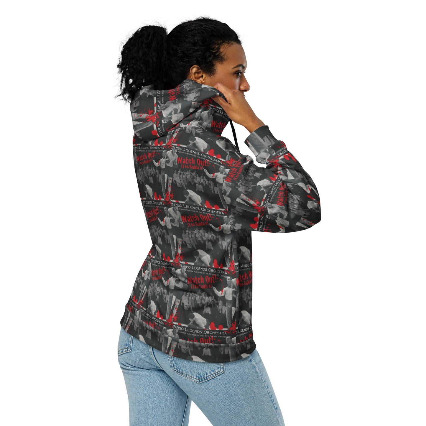 Watch Out! Ten Cuidao! Unisex zip hoodie