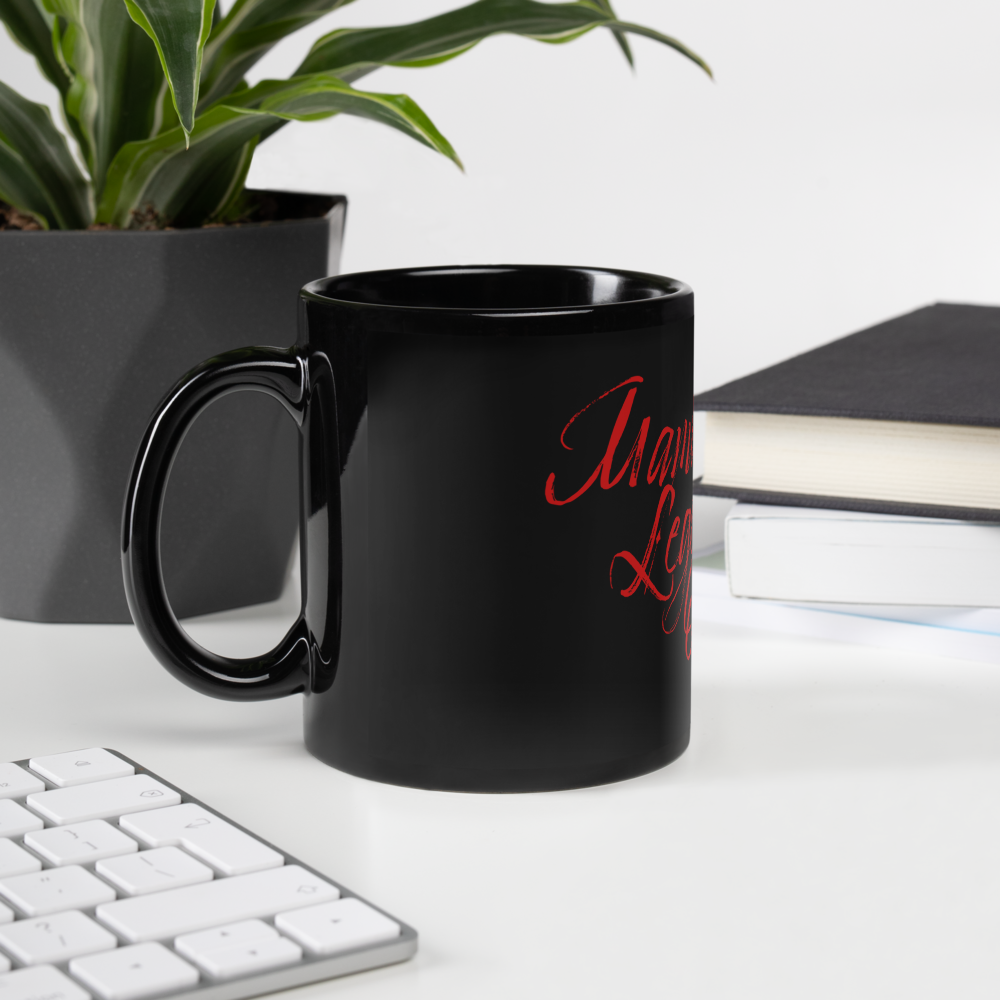 Mambo Legends Orchestra Red on Black Glossy Mug