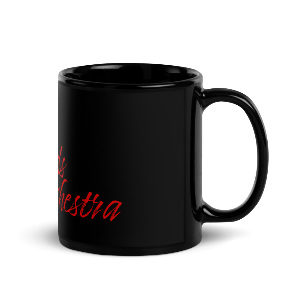 Mambo Legends Orchestra Red on Black Glossy Mug