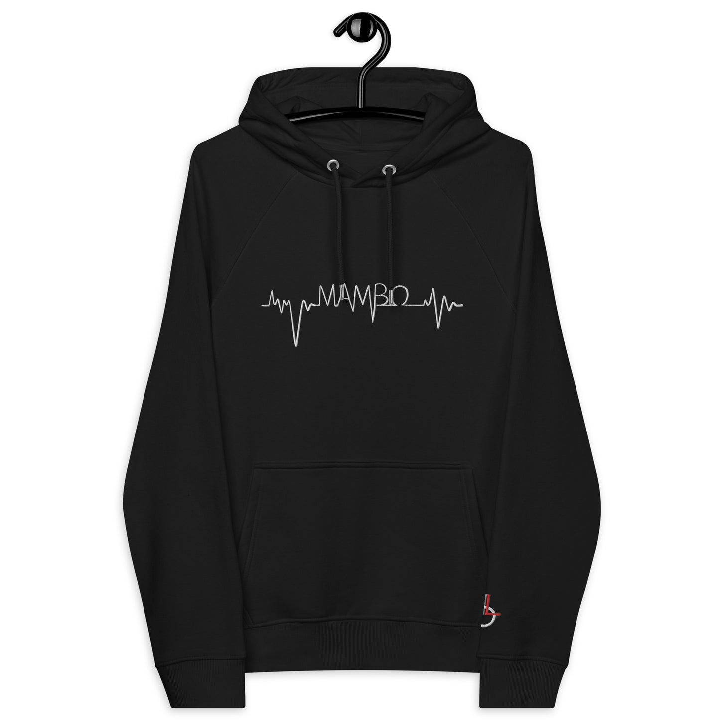 Mambo Beat in white Unisex eco raglan hoodie