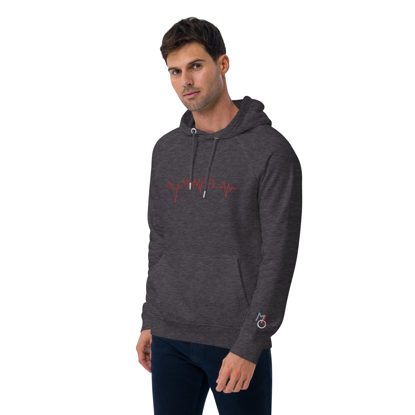 MLO Mambo Beat Red Unisex eco raglan hoodie