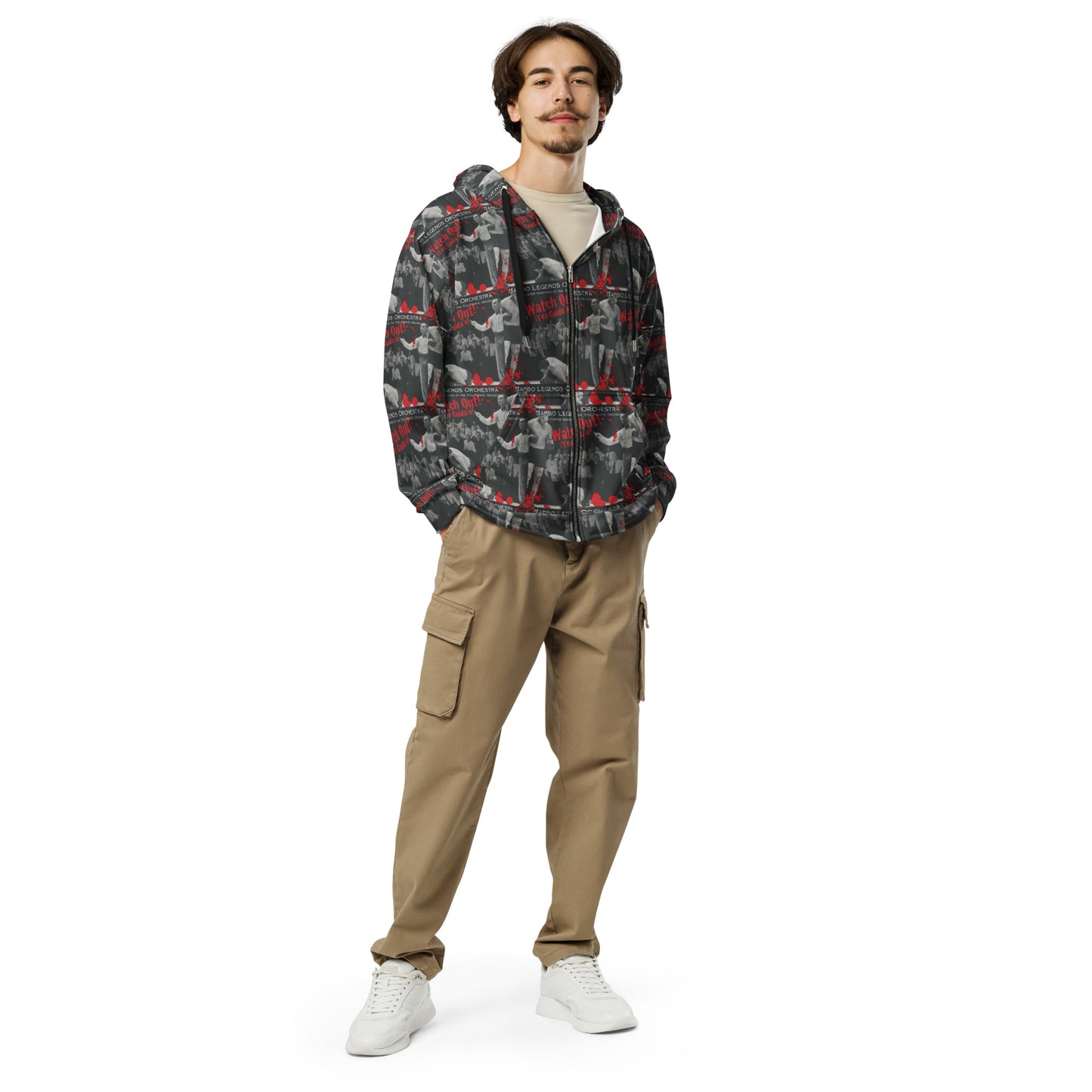Watch Out! Ten Cuidao! Unisex zip hoodie