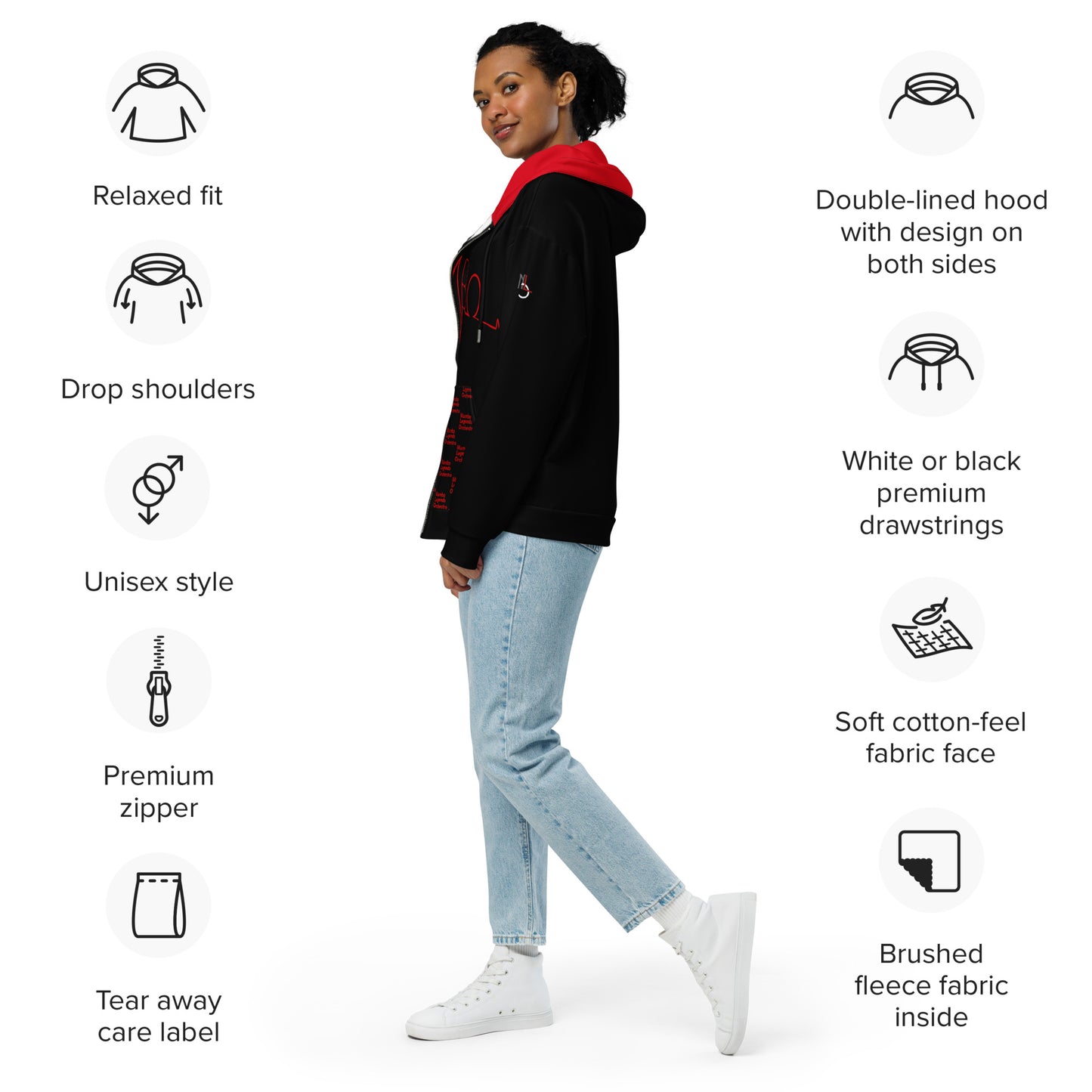MLO Mambo Beat Unisex zip hoodie