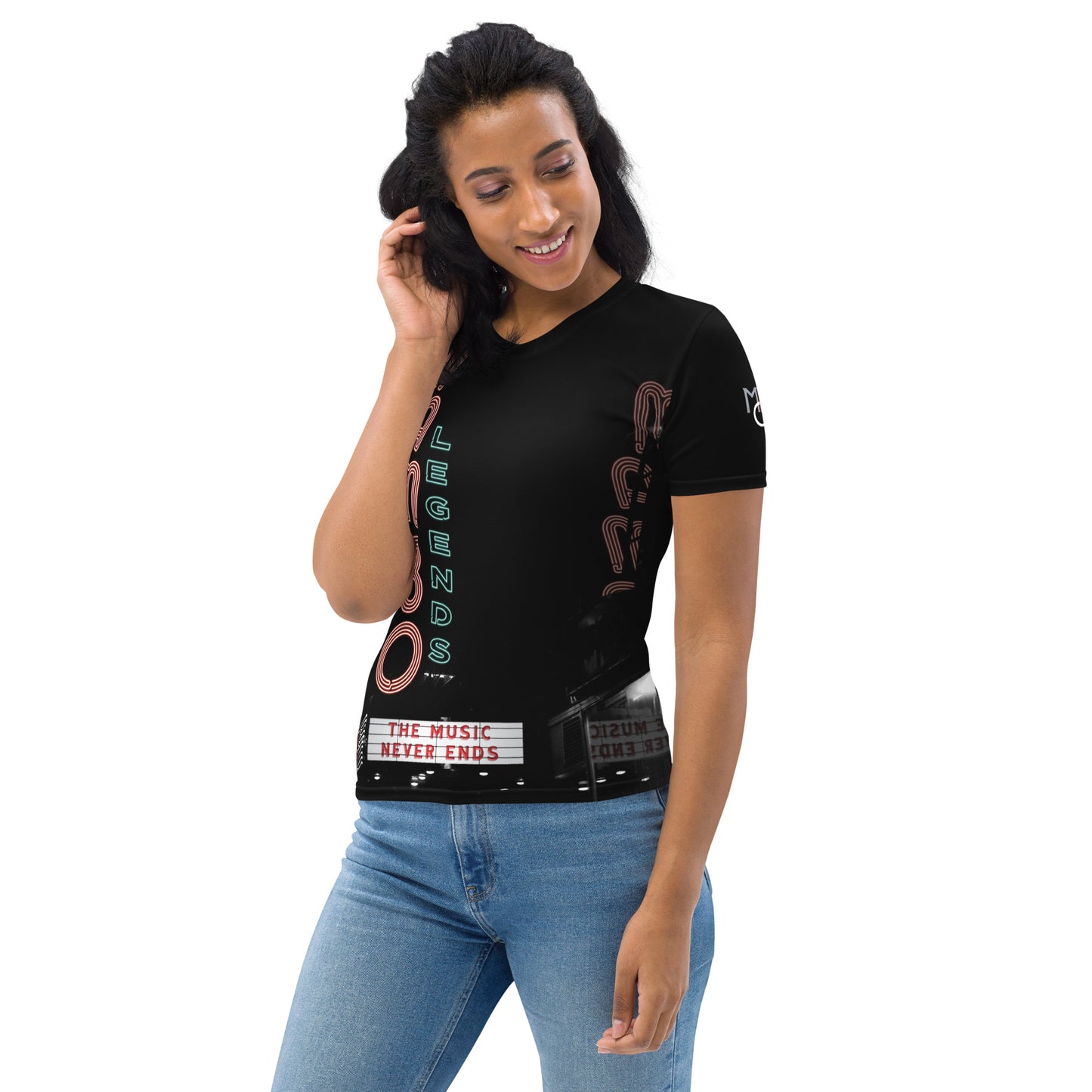 Camiseta de mujer La música nunca termina