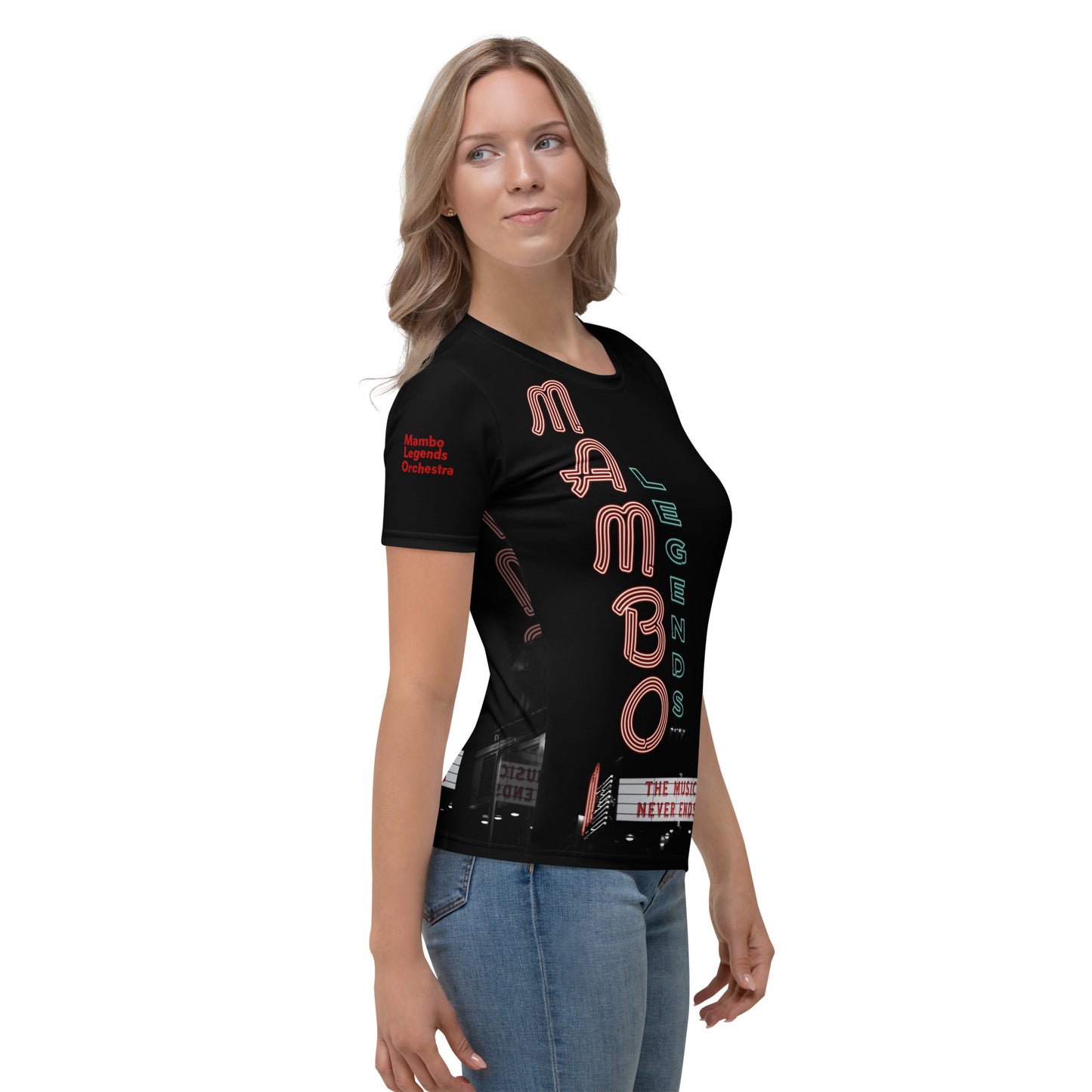 Camiseta de mujer La música nunca termina