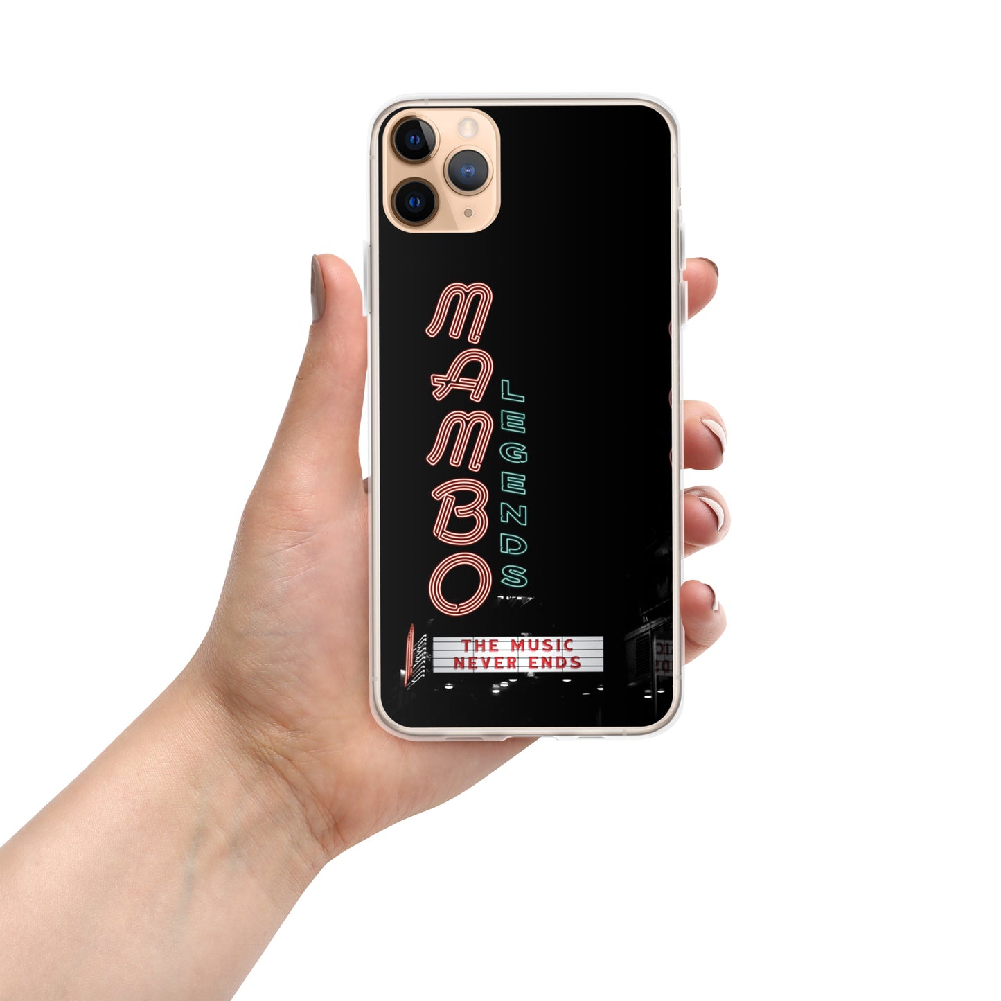 Funda transparente Music Never Ends para iPhone®