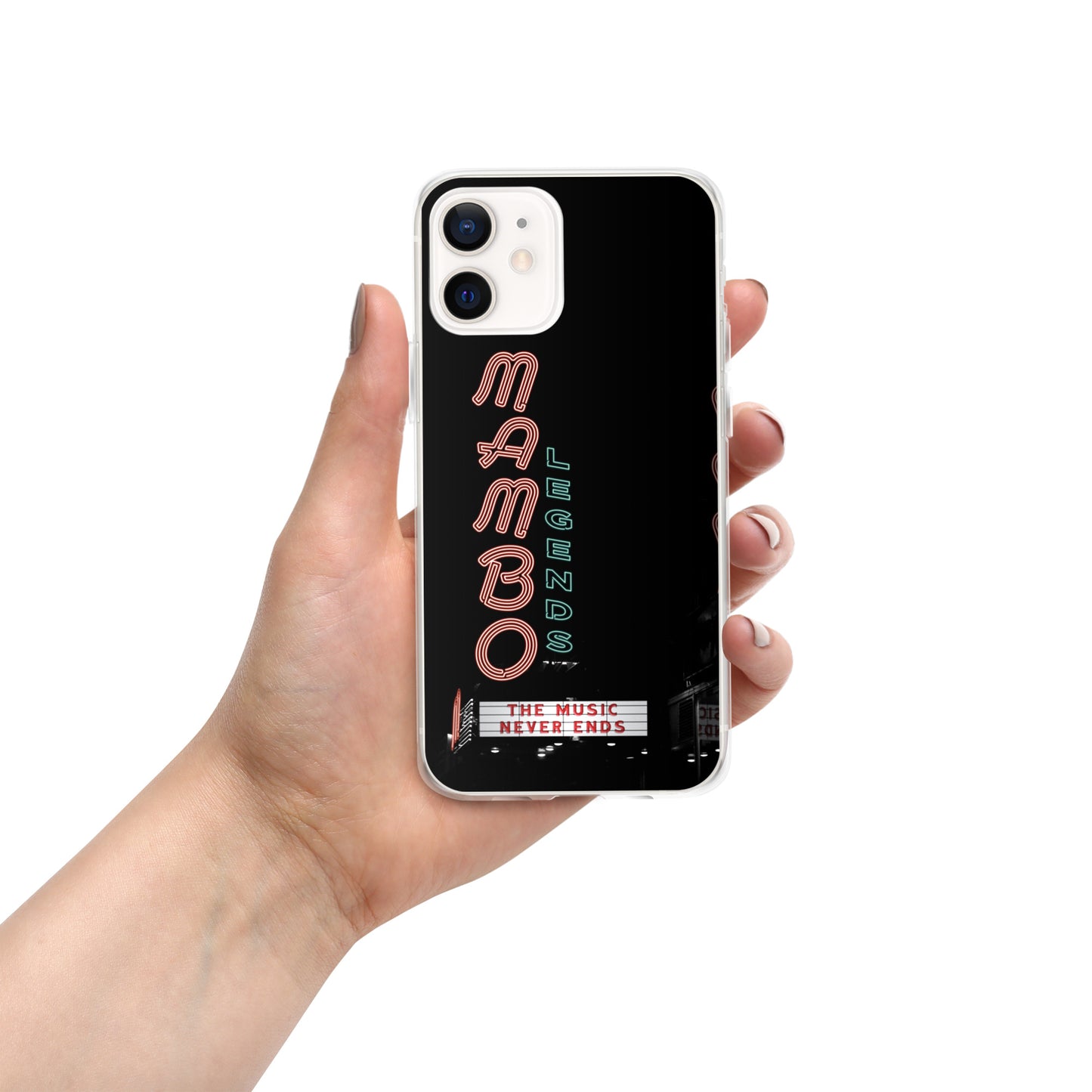 Funda transparente Music Never Ends para iPhone®