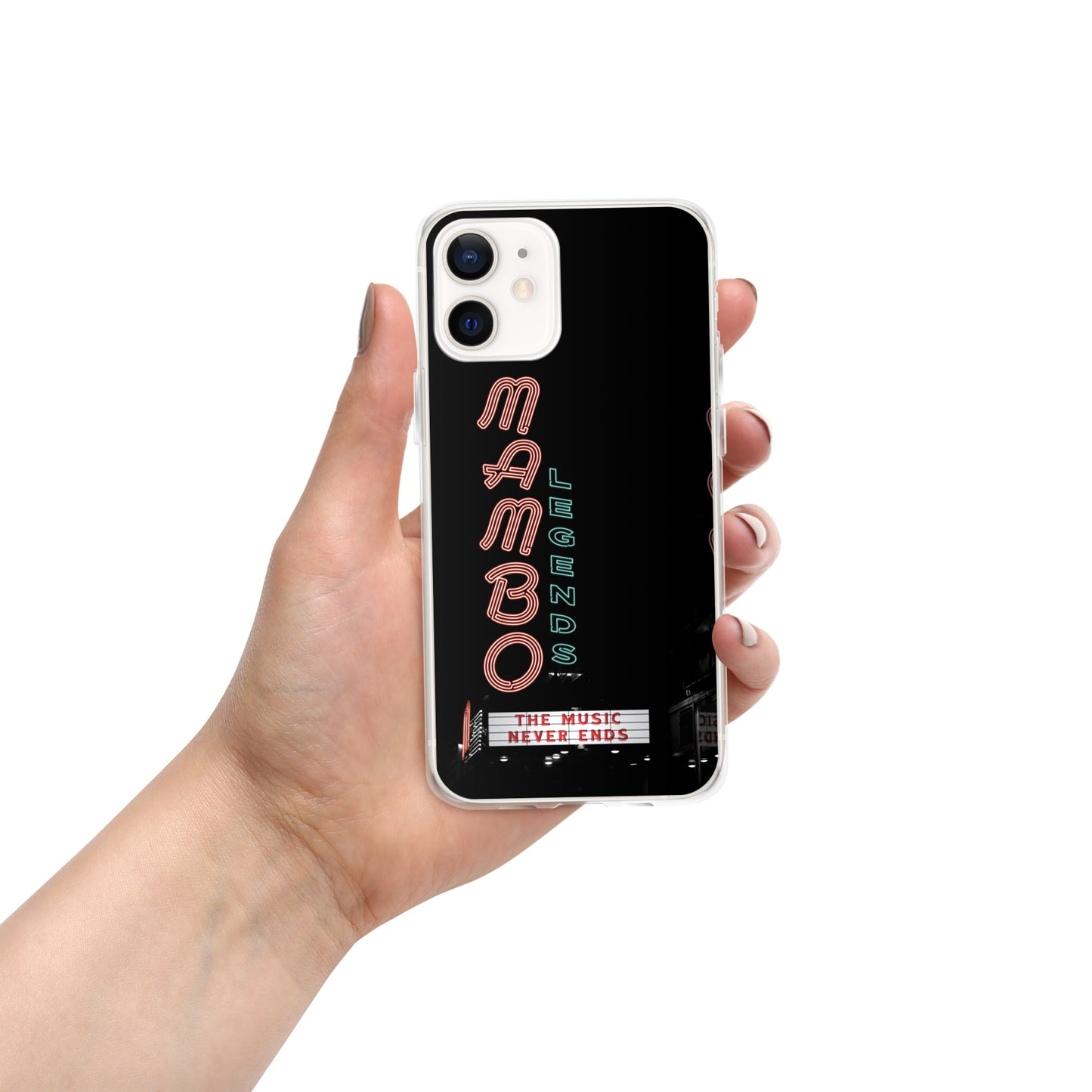 Funda transparente Music Never Ends para iPhone®
