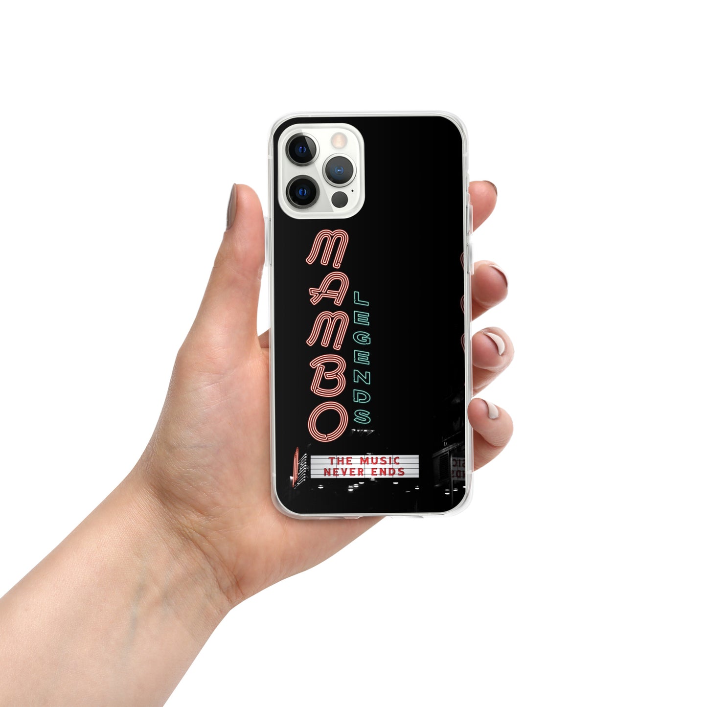 Funda transparente Music Never Ends para iPhone®