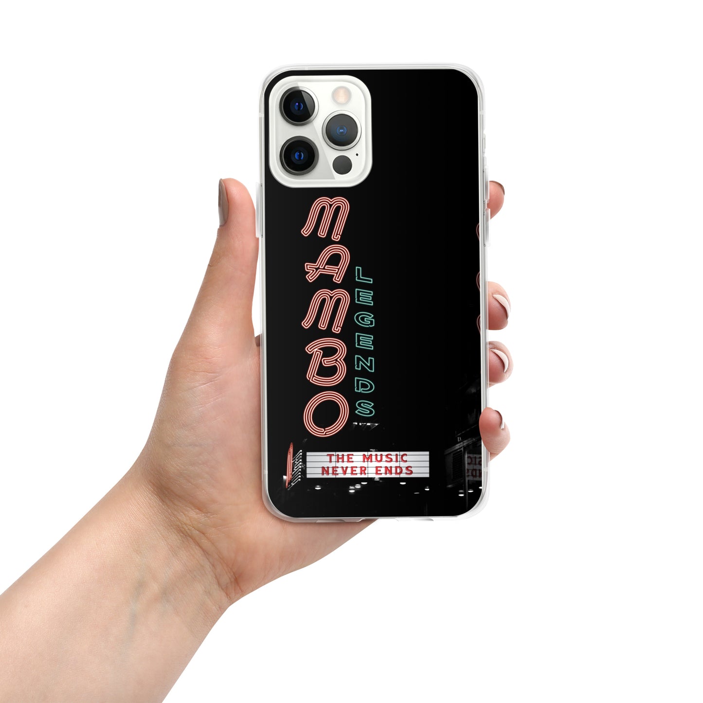 Funda transparente Music Never Ends para iPhone®