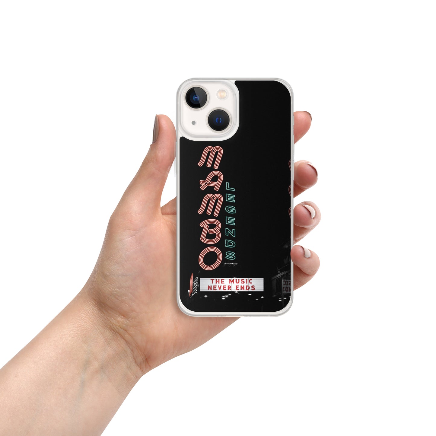 Funda transparente Music Never Ends para iPhone®