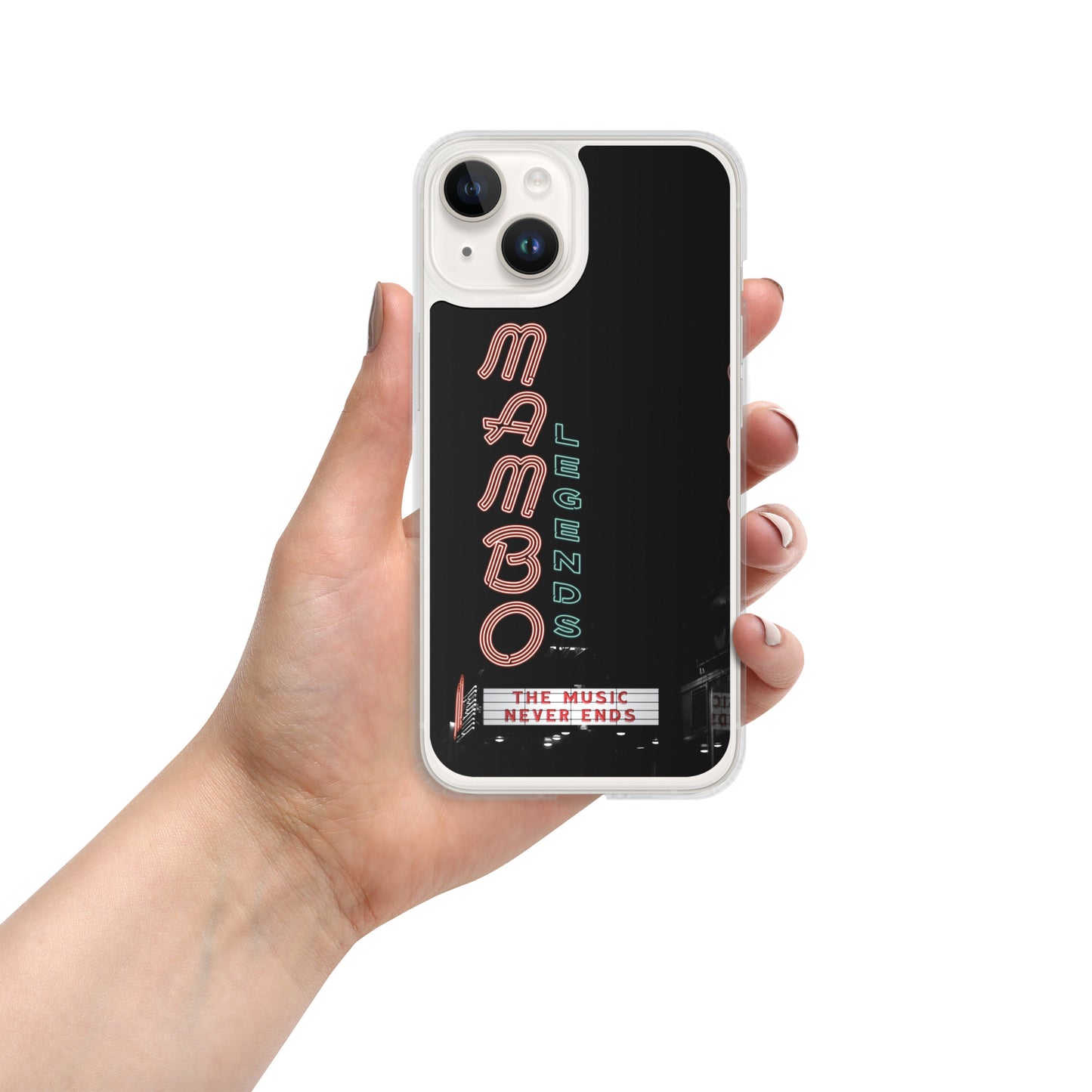 Funda transparente Music Never Ends para iPhone®