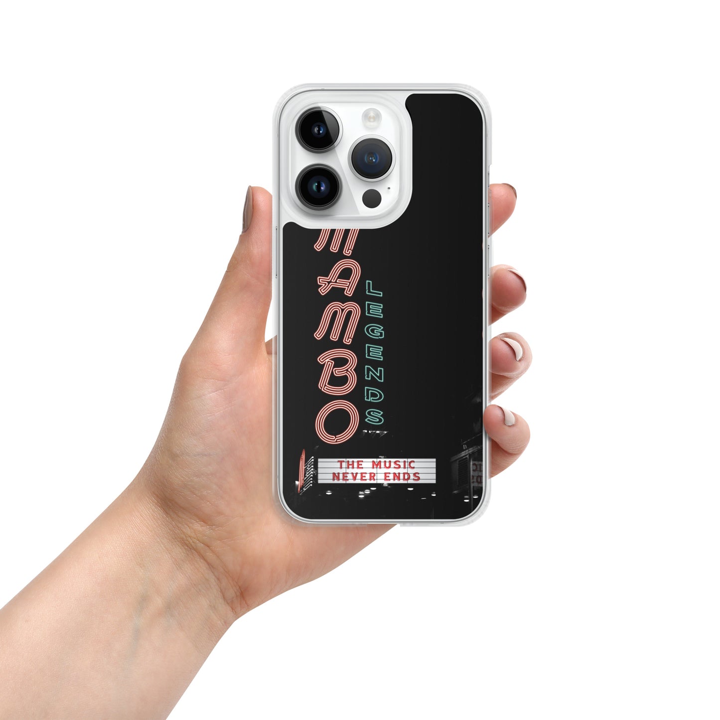 Funda transparente Music Never Ends para iPhone®