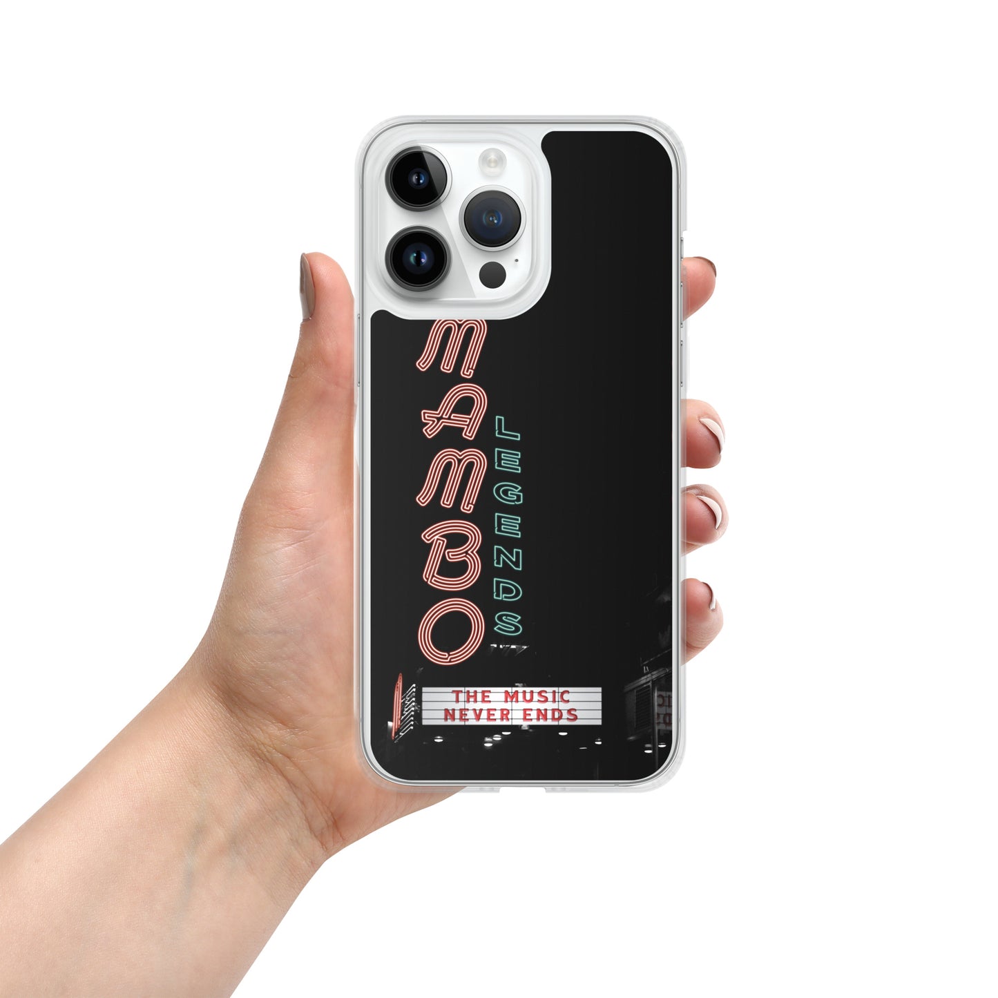 Funda transparente Music Never Ends para iPhone®