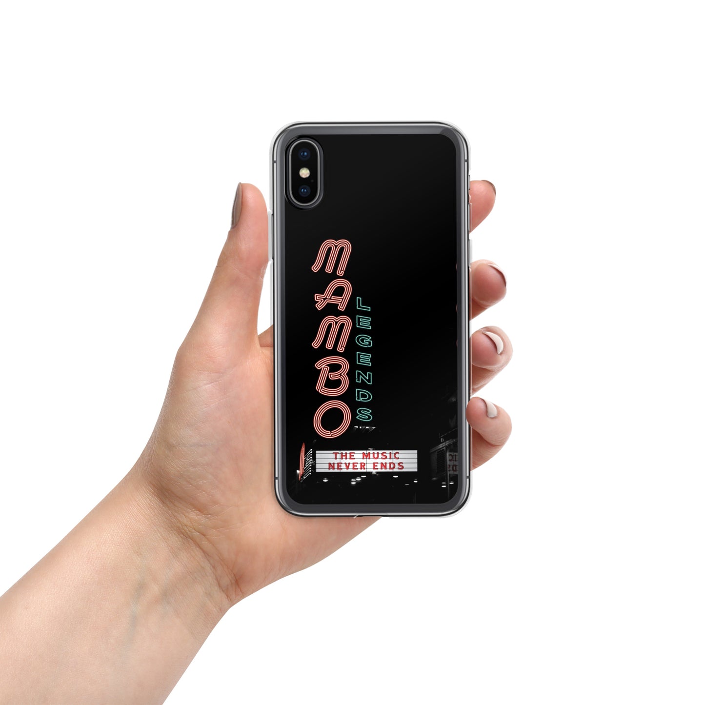 Funda transparente Music Never Ends para iPhone®