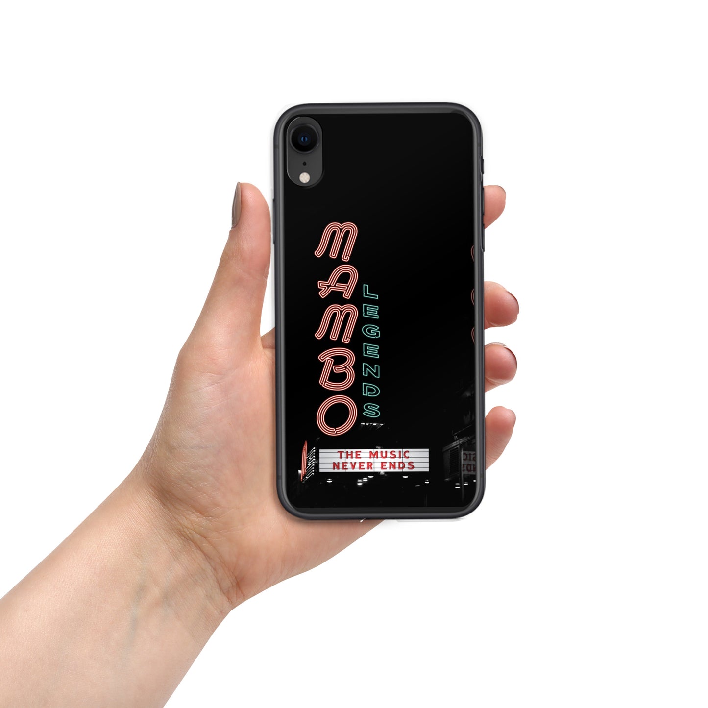 Funda transparente Music Never Ends para iPhone®