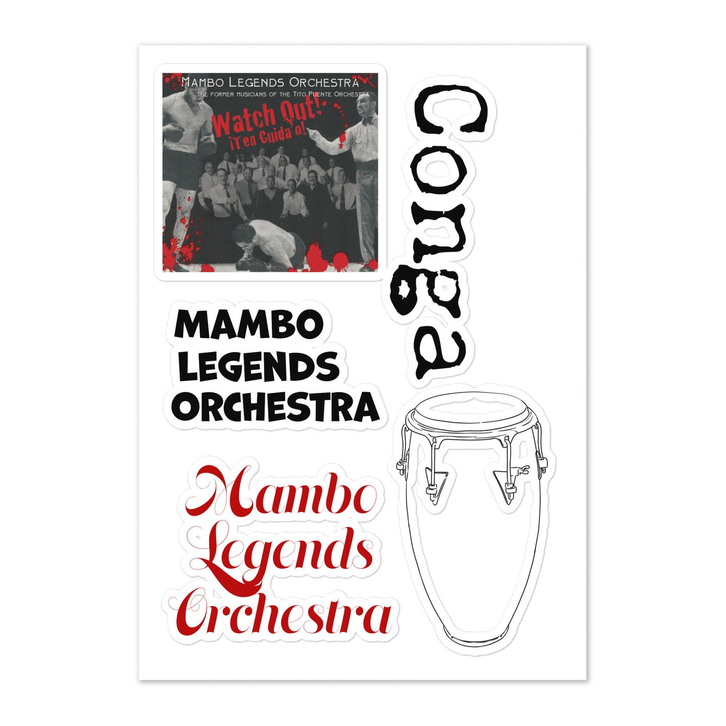 MLO Conga Sticker sheet