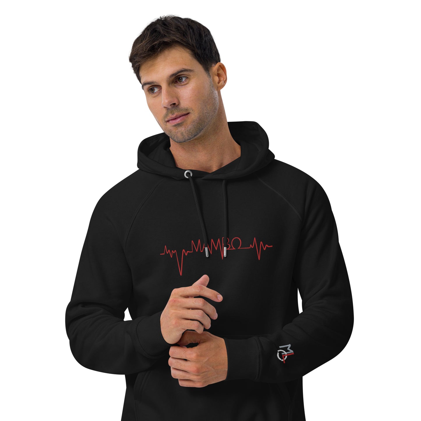 MLO Mambo Beat Red Unisex eco raglan hoodie