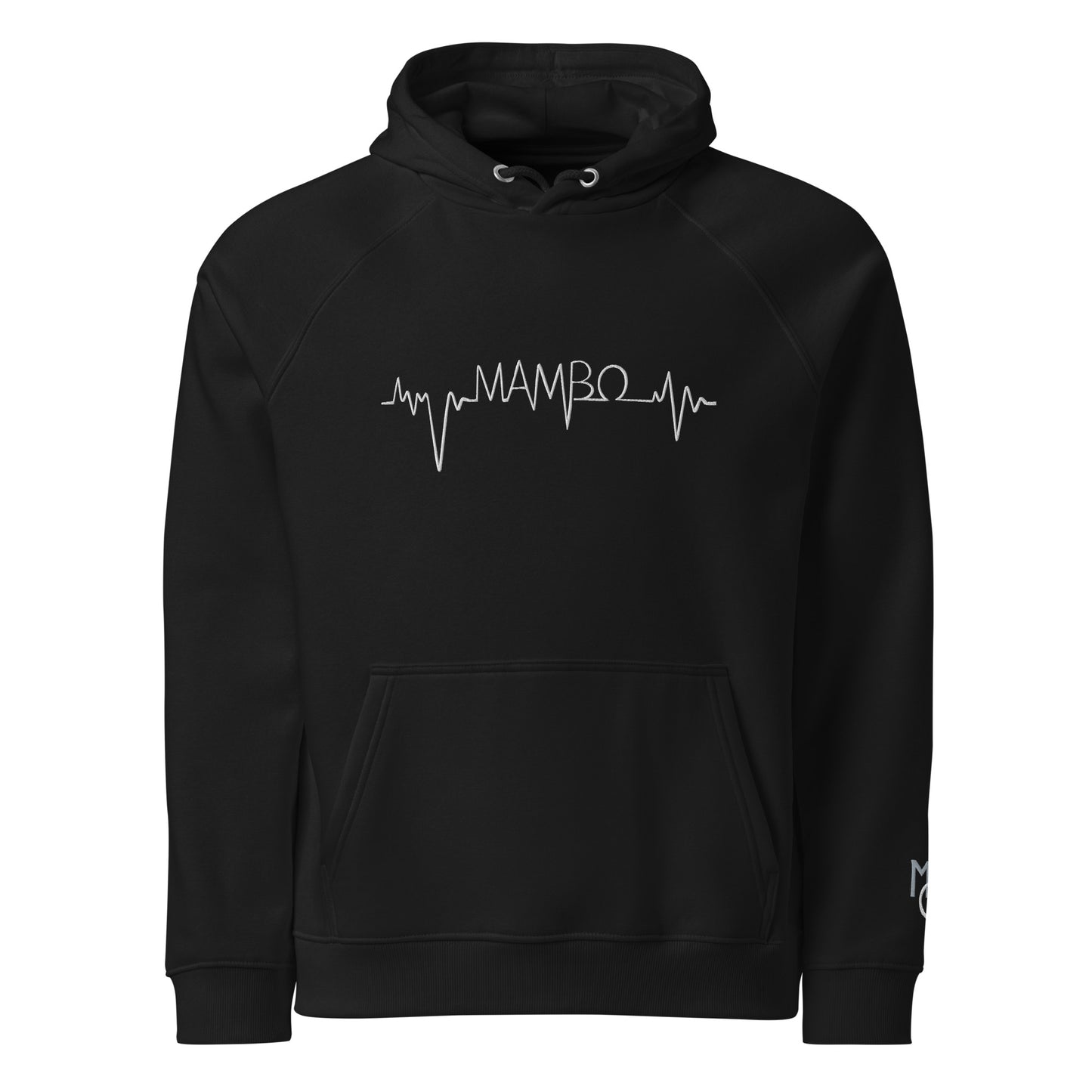 Mambo Beat in white Unisex eco raglan hoodie