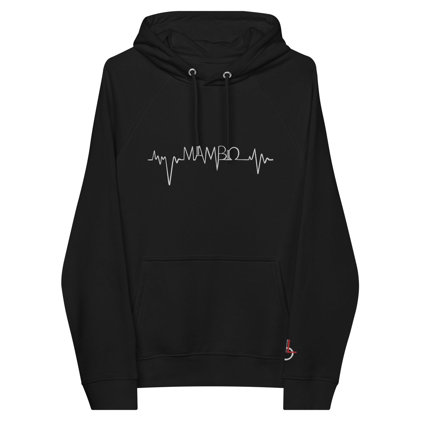 Mambo Beat in white Unisex eco raglan hoodie