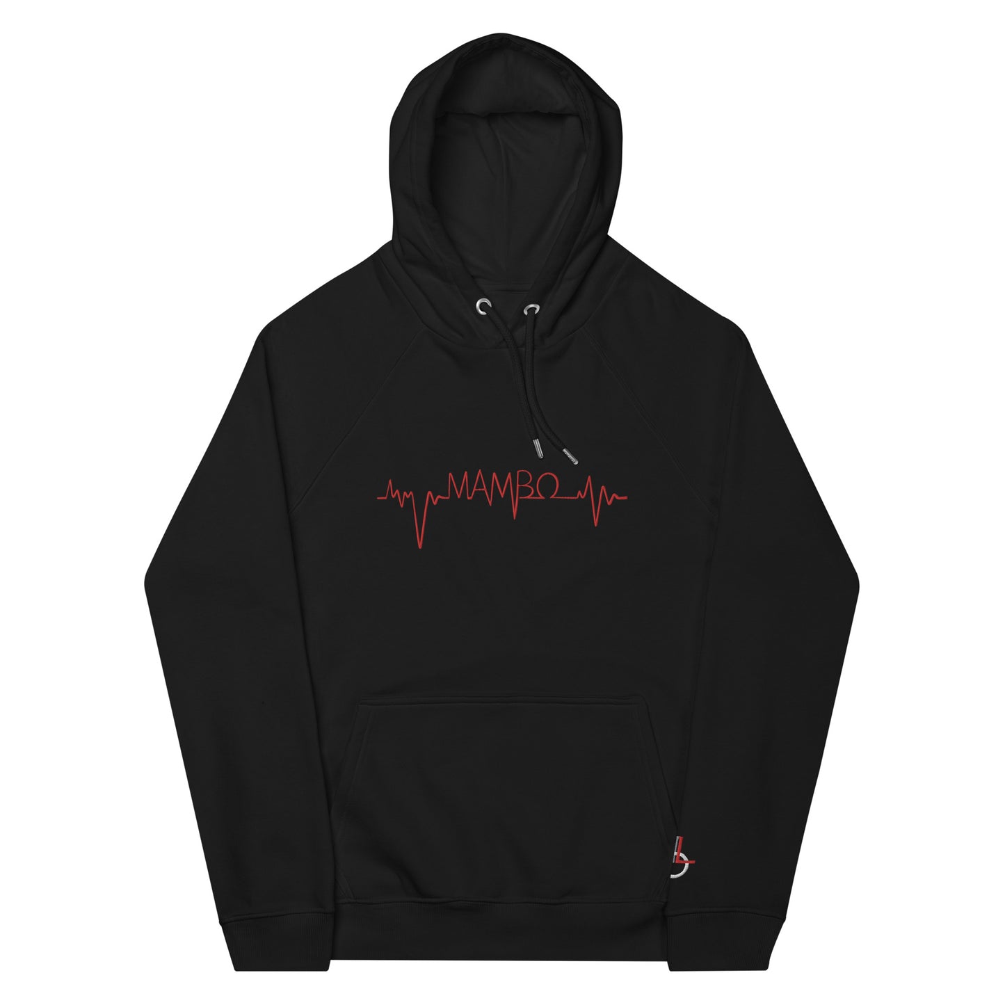MLO Mambo Beat Red Unisex eco raglan hoodie