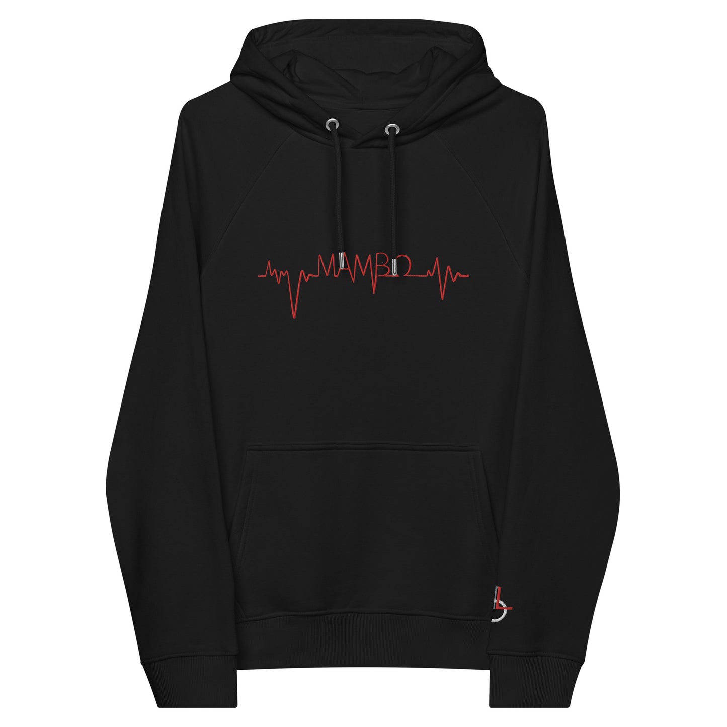 MLO Mambo Beat Red Unisex eco raglan hoodie
