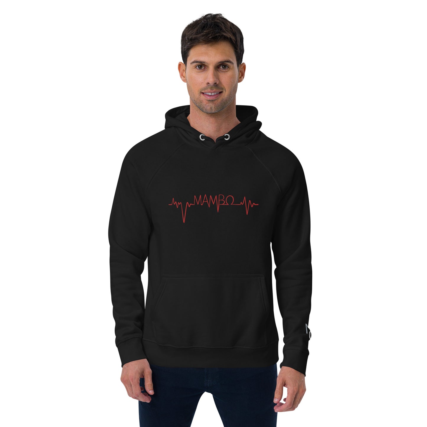 MLO Mambo Beat Red Unisex eco raglan hoodie