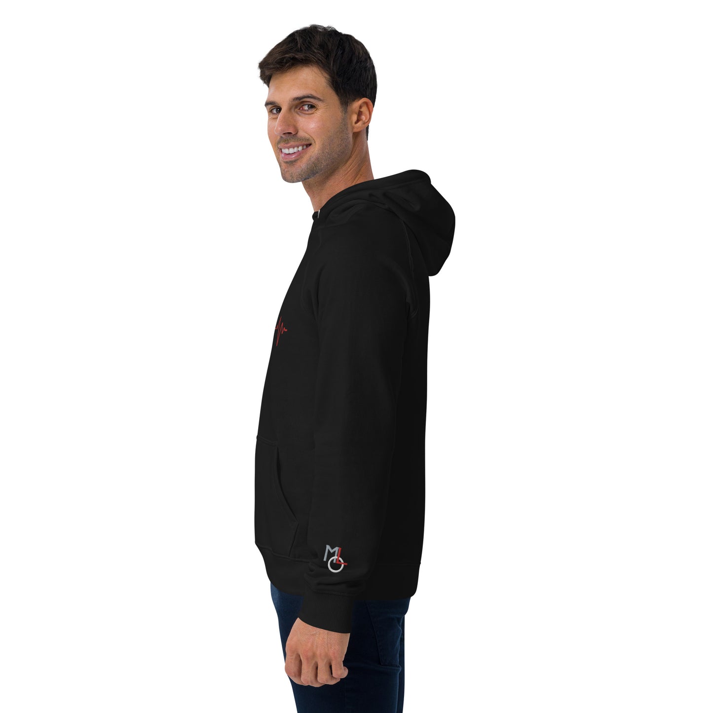 MLO Mambo Beat Red Unisex eco raglan hoodie