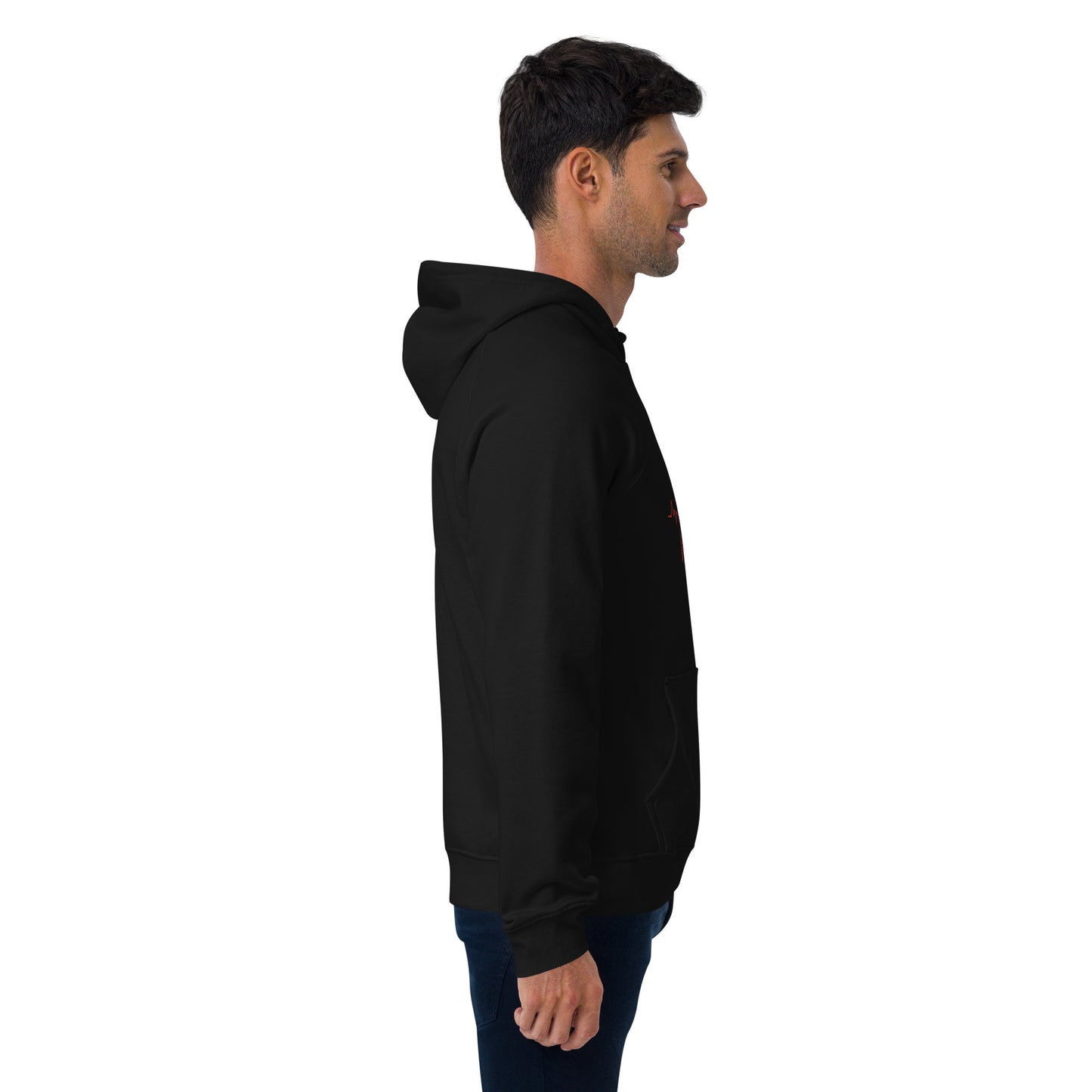 MLO Mambo Beat Red Unisex eco raglan hoodie