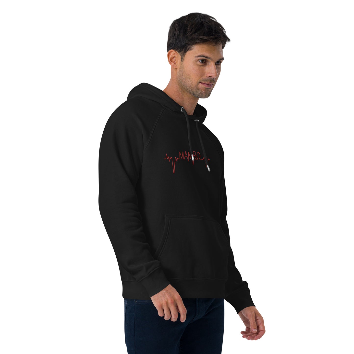 MLO Mambo Beat Red Unisex eco raglan hoodie