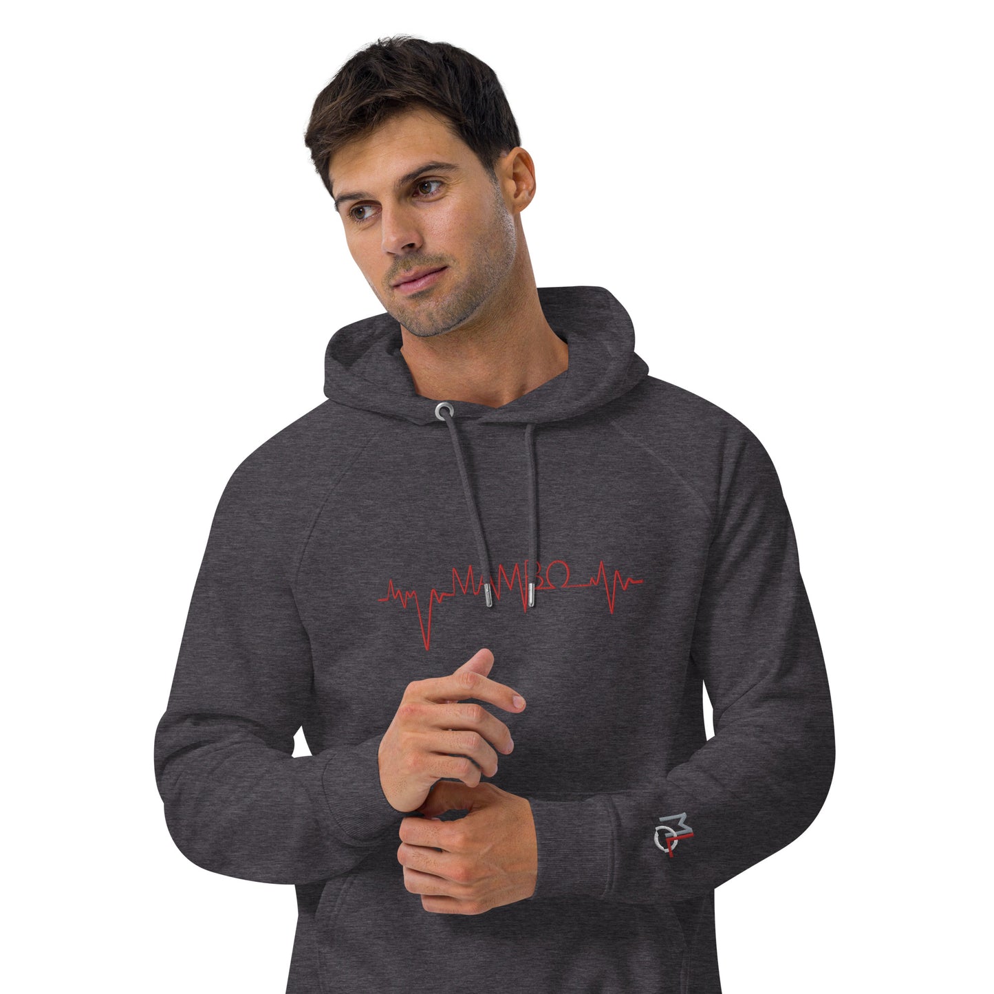 MLO Mambo Beat Red Unisex eco raglan hoodie