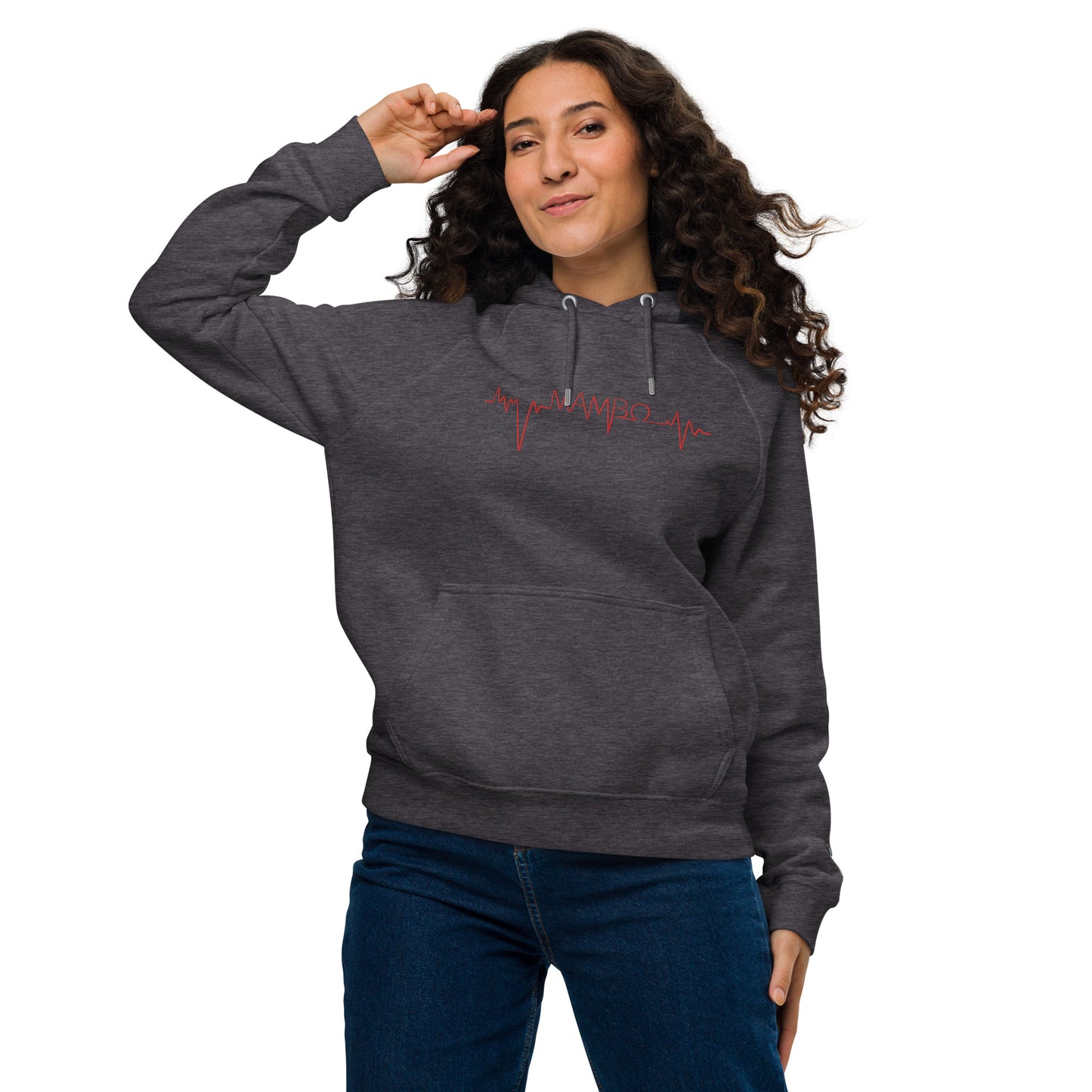 MLO Mambo Beat Red Unisex eco raglan hoodie