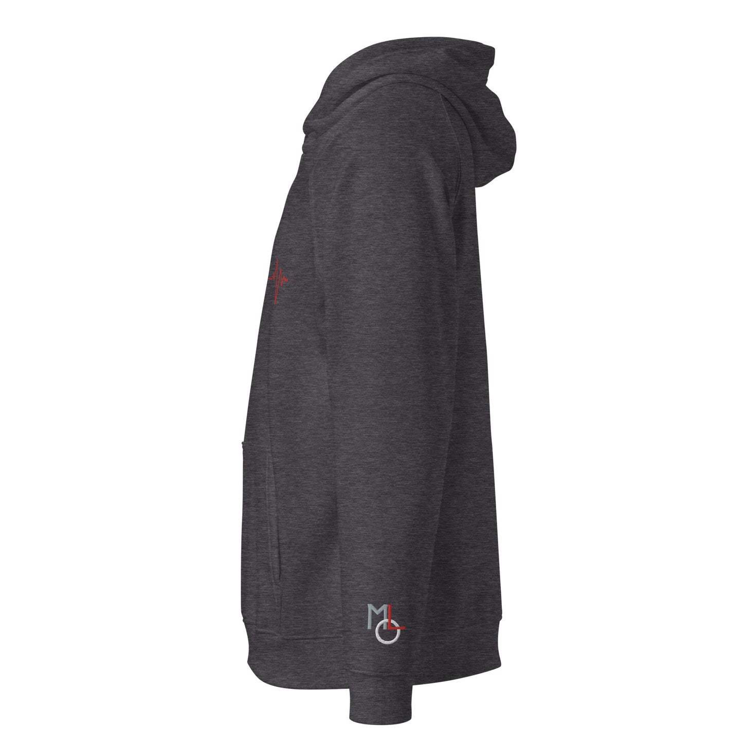 MLO Mambo Beat Red Unisex eco raglan hoodie