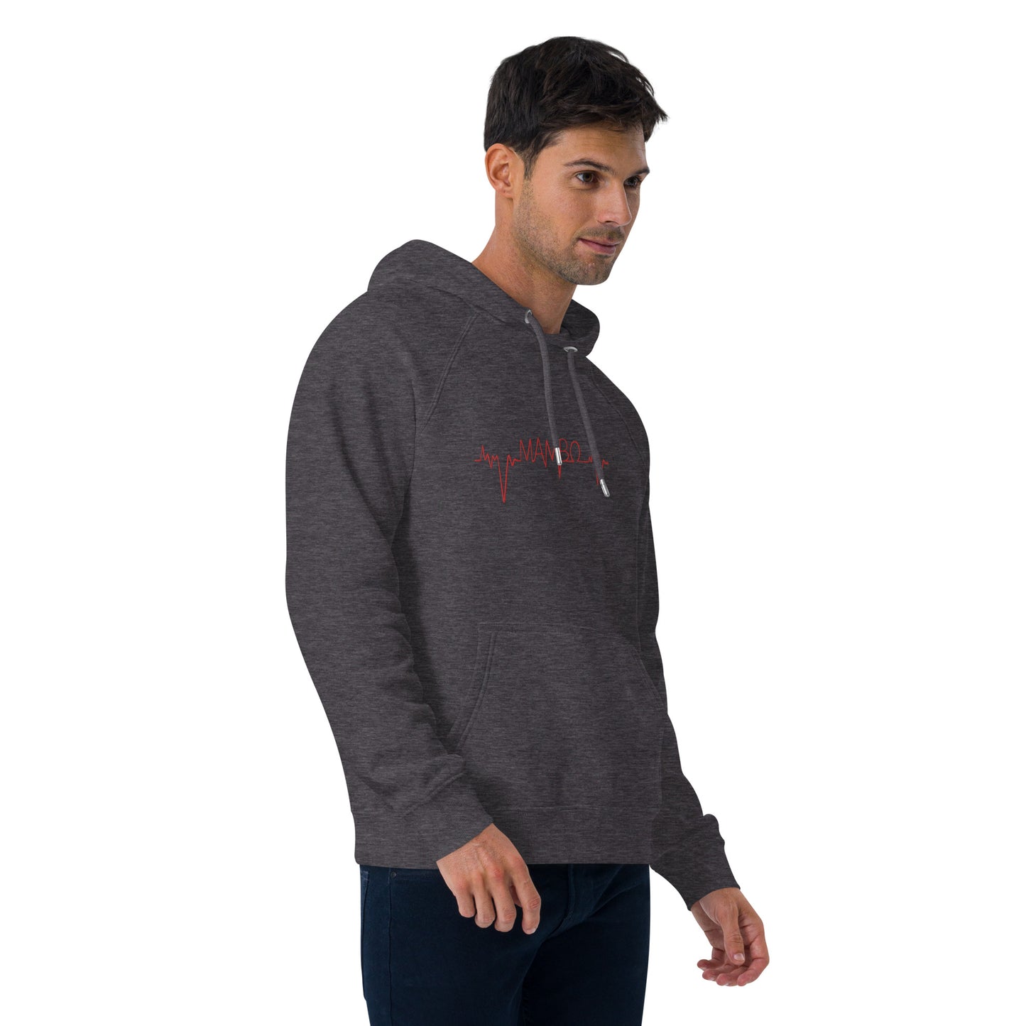 MLO Mambo Beat Red Unisex eco raglan hoodie