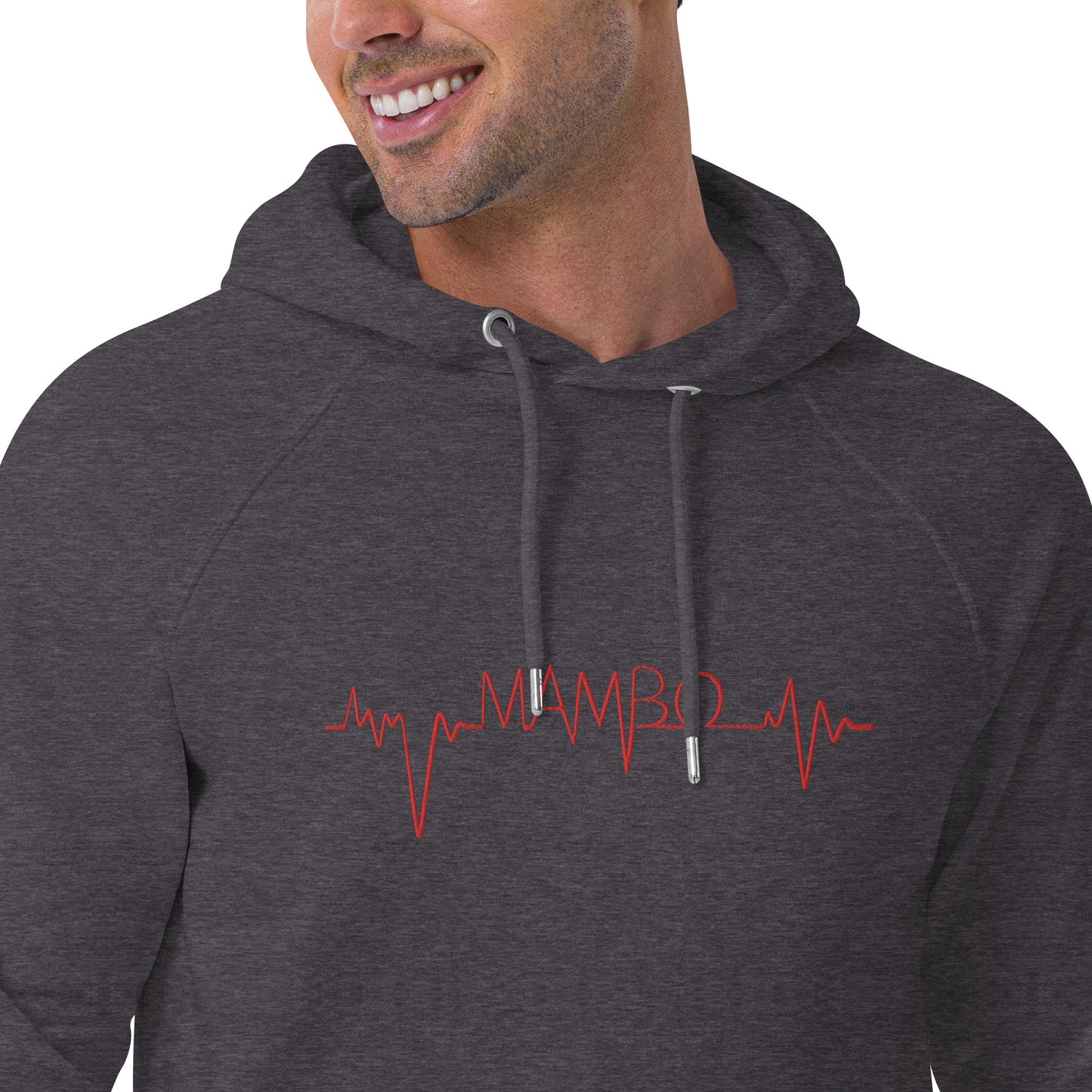 MLO Mambo Beat Red Unisex eco raglan hoodie