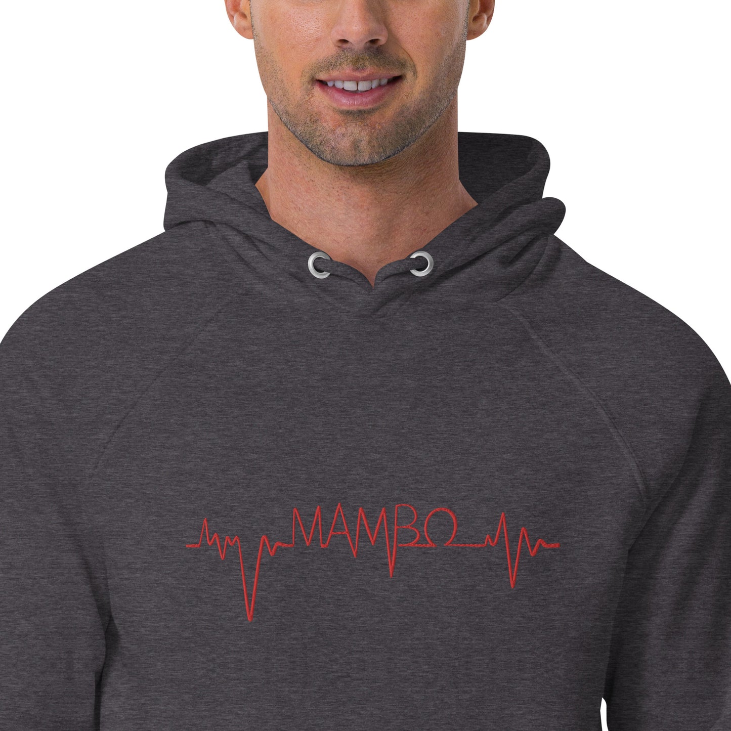 MLO Mambo Beat Red Unisex eco raglan hoodie
